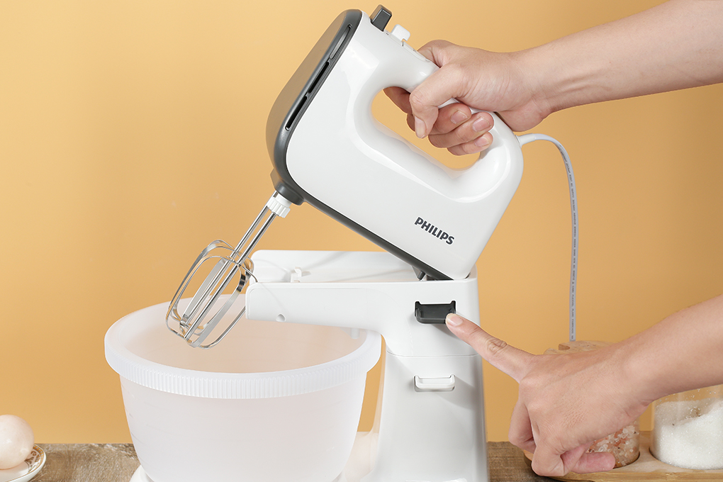 Máy nhồi bột đánh trứng Philips HR3745/00 Màu Trắng