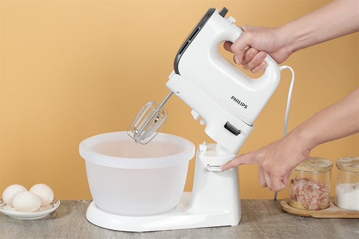 Máy nhồi bột đánh trứng Philips HR3745/00 Màu Trắng