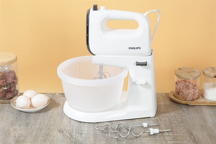 Máy nhồi bột đánh trứng Philips HR3745/00 Màu Trắng