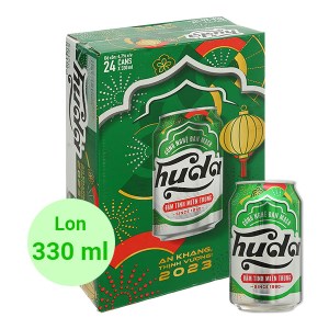 Thùng 24 lon bia Huda 330ml