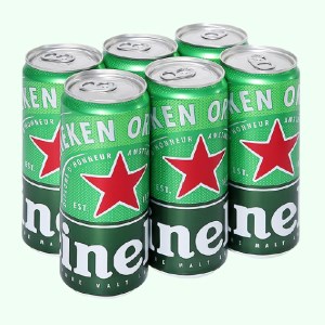 6 lon bia Heineken Sleek 330ml