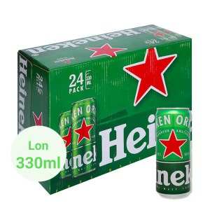 Thùng 24 lon bia Heineken Sleek 330ml