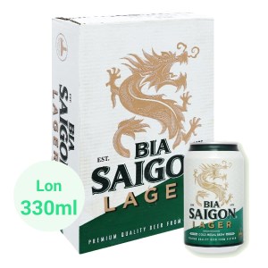 Thùng 24 lon bia Sài Gòn Lager 330ml