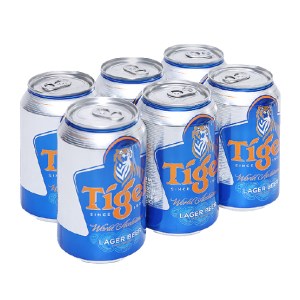6 lon bia Tiger 330ml