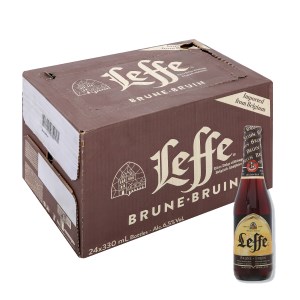 Thùng 24 chai bia Leffe Brune 330ml
