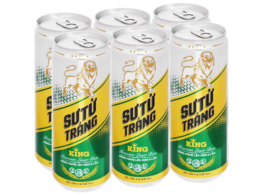 6 Lon Bia Sư Tử Trắng King 330Ml Giá Tốt Tại Bách Hoá Xanh