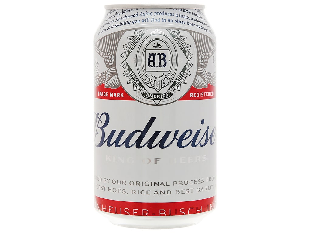 6 lon bia Budweiser 330ml 2