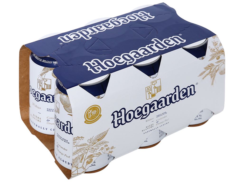 6 lon bia Hoegaarden White 330ml 1