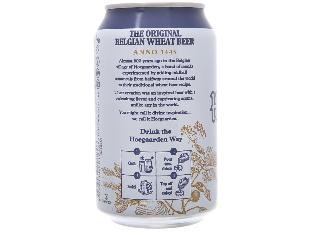 6 lon bia Hoegaarden White 330ml 4
