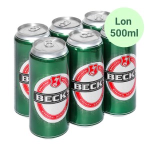 6 lon bia Beck's 500ml