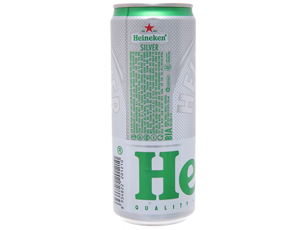 6 lon bia Heineken Silver 330ml 3