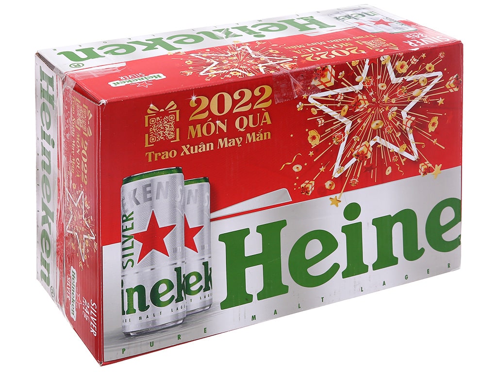 Thùng 24 lon bia Heineken Silver 330ml 1