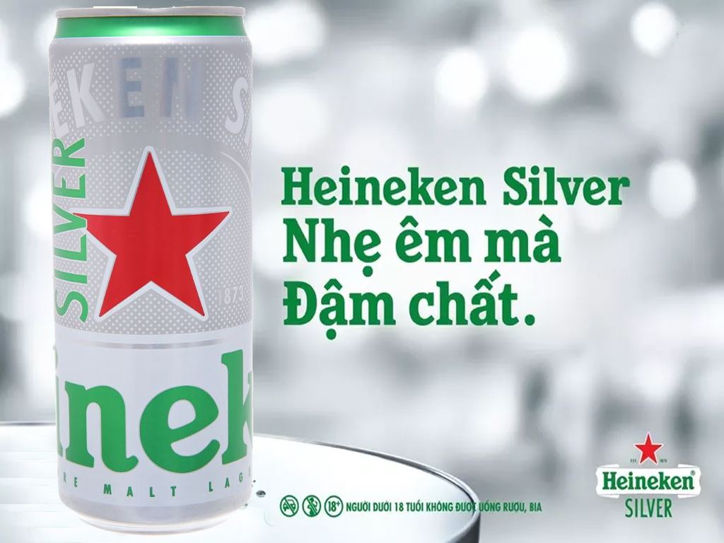 Thùng bia Heineken Silver