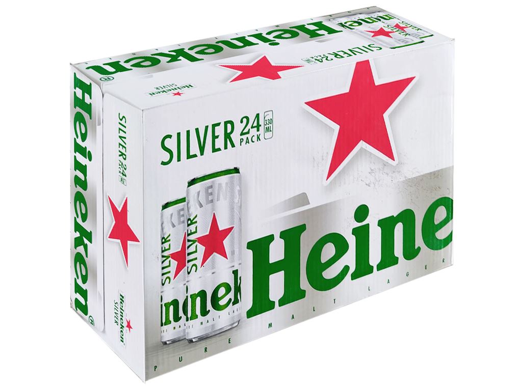 Thùng 24 lon Heineken Silver 330ml giá tốt tại Bách hoá XANH