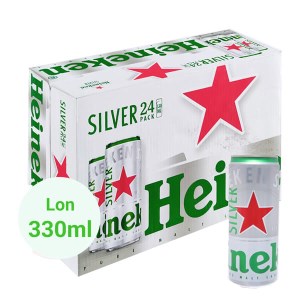 Bia Heineken Silver 330ml thùng 24 lon.