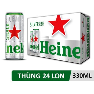 Thùng 24 lon bia Heineken Silver 330ml