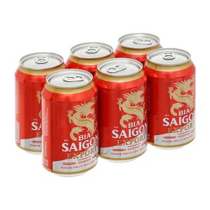 6 lon bia Sài Gòn Export 330ml