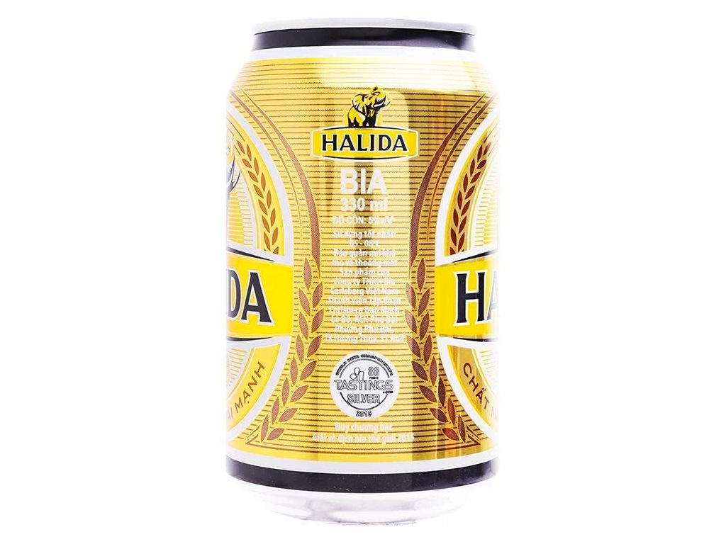 Halida Bia Halida vàng lon thường 330ml giá tốt tại Bách hoá XANH