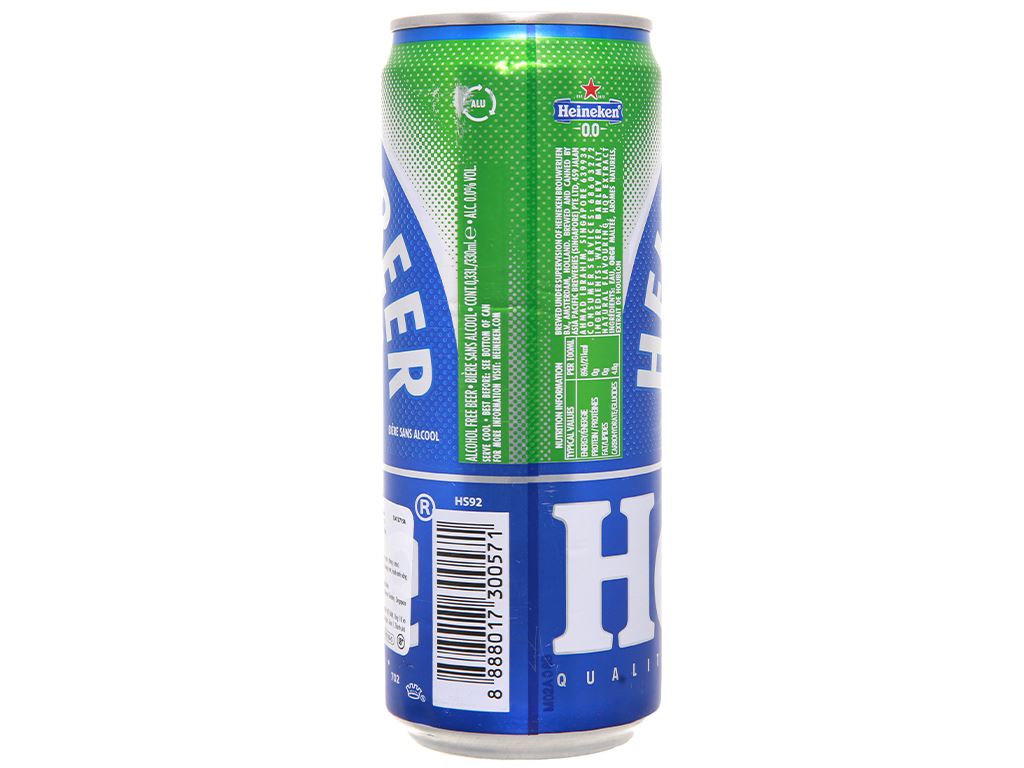 Bia Heineken 0.0% độ cồn lon 330ml 4