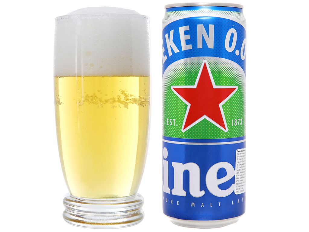 Thùng 24 lon bia Heineken 0.0% độ cồn 330ml 8