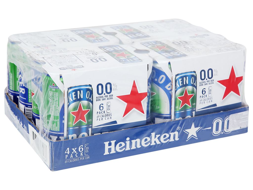 Thùng 24 lon bia Heineken 0.0% độ cồn 330ml 1