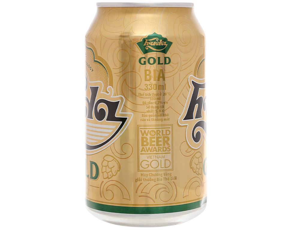 Bia Huda Gold lon 330ml 3
