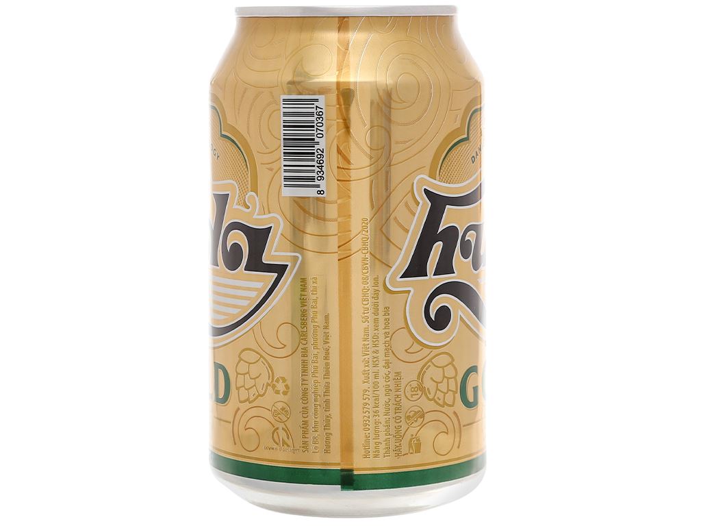 Bia Huda Gold lon 330ml 3