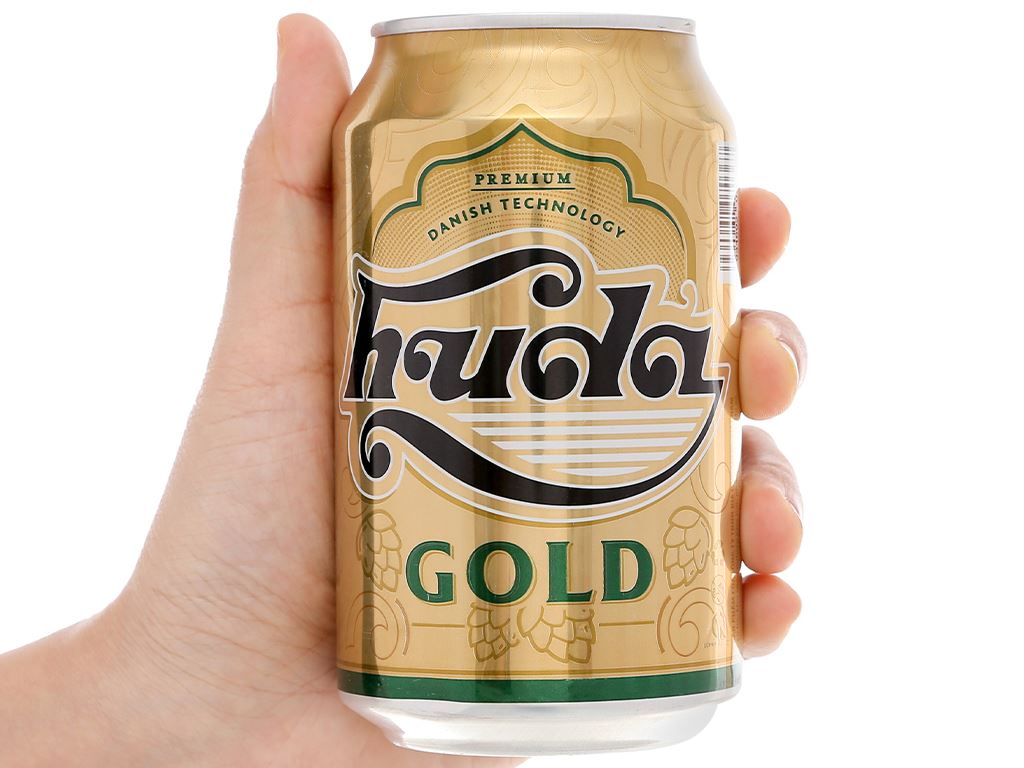 Bia Huda Gold lon 330ml 5