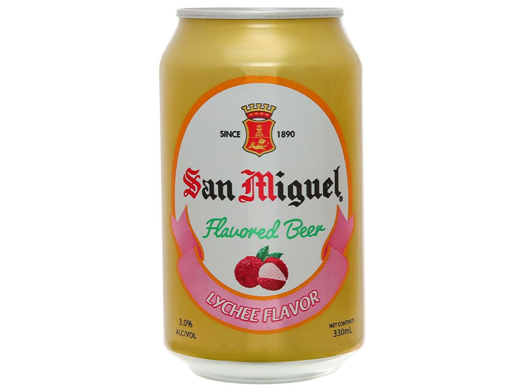 6 lon bia trái cây San Miguel vị vải 330ml 3