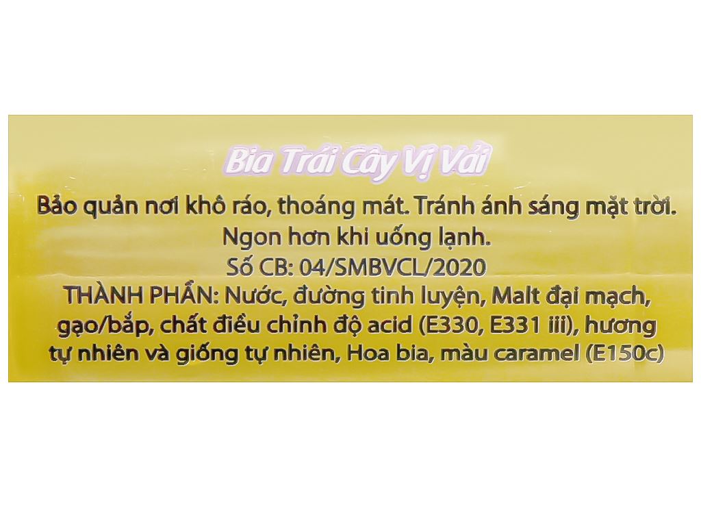 Thùng 24 lon bia trái cây San Miguel vị vải 330ml 4