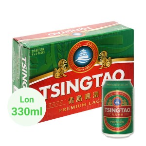 Thùng 24 lon bia Tsingtao Lager 330ml