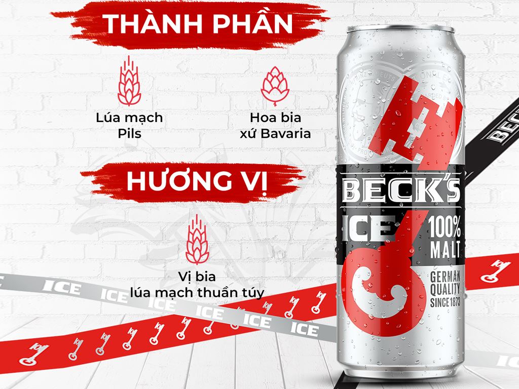 Bia Beck's Ice lon 500ml 2