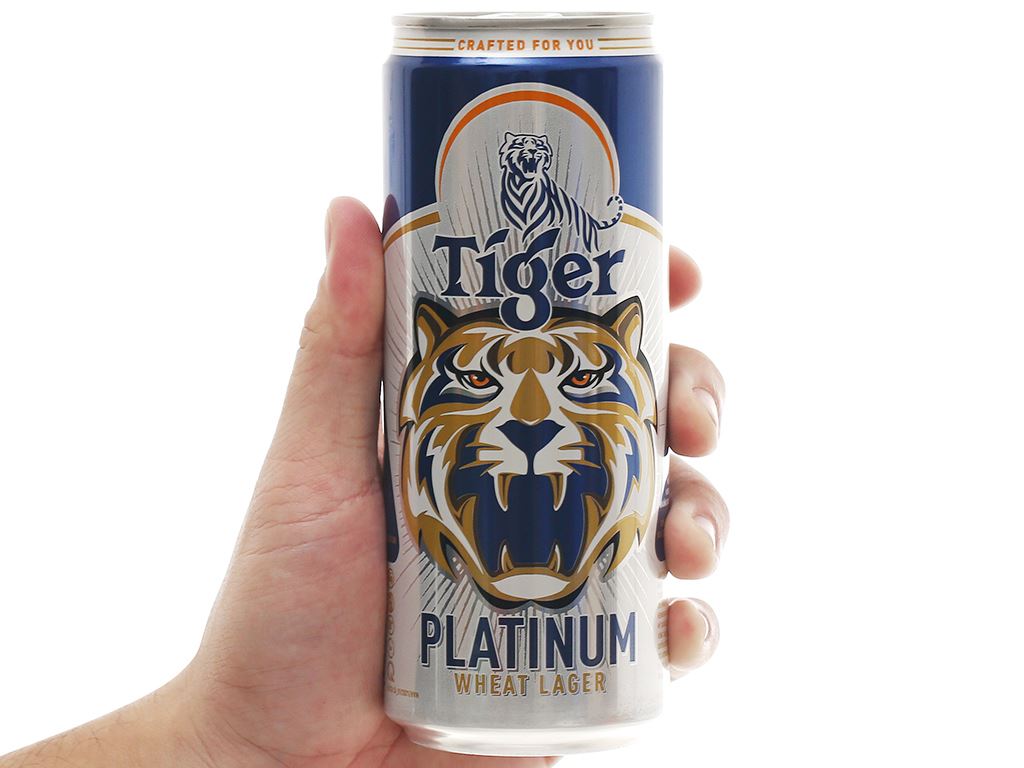 Bia Tiger Platinum Wheat Lager lon 330ml 4