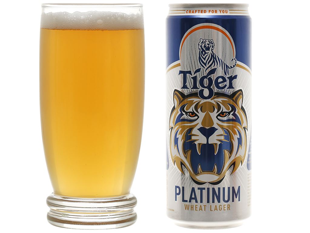 Bia Tiger Platinum Wheat Lager lon 330ml 6