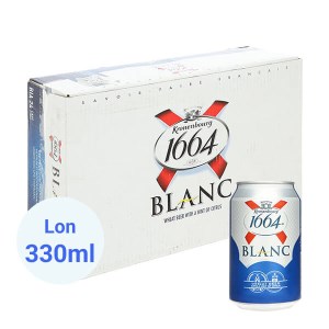 Thùng 24 lon bia Kronenbourg 1664 Blanc 330ml