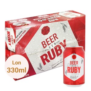 Thùng 24 lon Bia Red Ruby 330ml