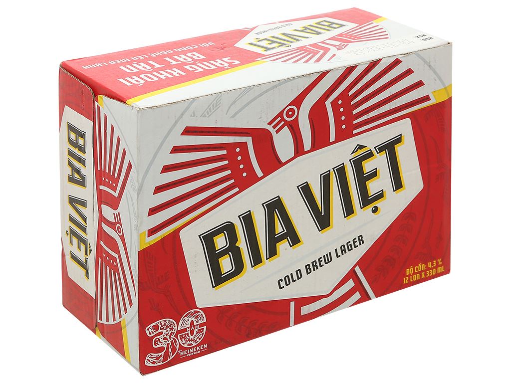 Thùng 12 lon bia Bia Việt 330ml 1