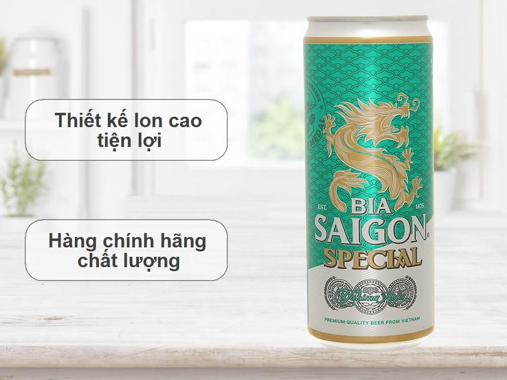 Bia Sài Gòn Special Sleek lon 330ml 2