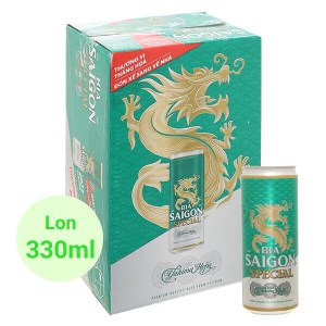 Thùng 24 lon bia Sài Gòn Special Sleek 330ml