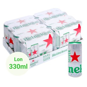 Khay 24 lon bia Heineken Silver 330ml