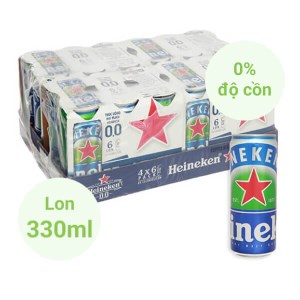 Khay 24 lon thức uống đại mạch Heineken Zero 330ml