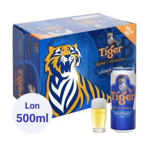 Thùng 12 lon bia Tiger 500ml