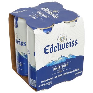 4 lon bia tuyết Edelweiss 330ml