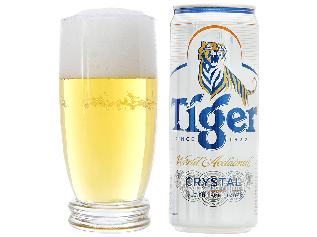 Thùng 24 lon bia Tiger Crystal 330ml 11
