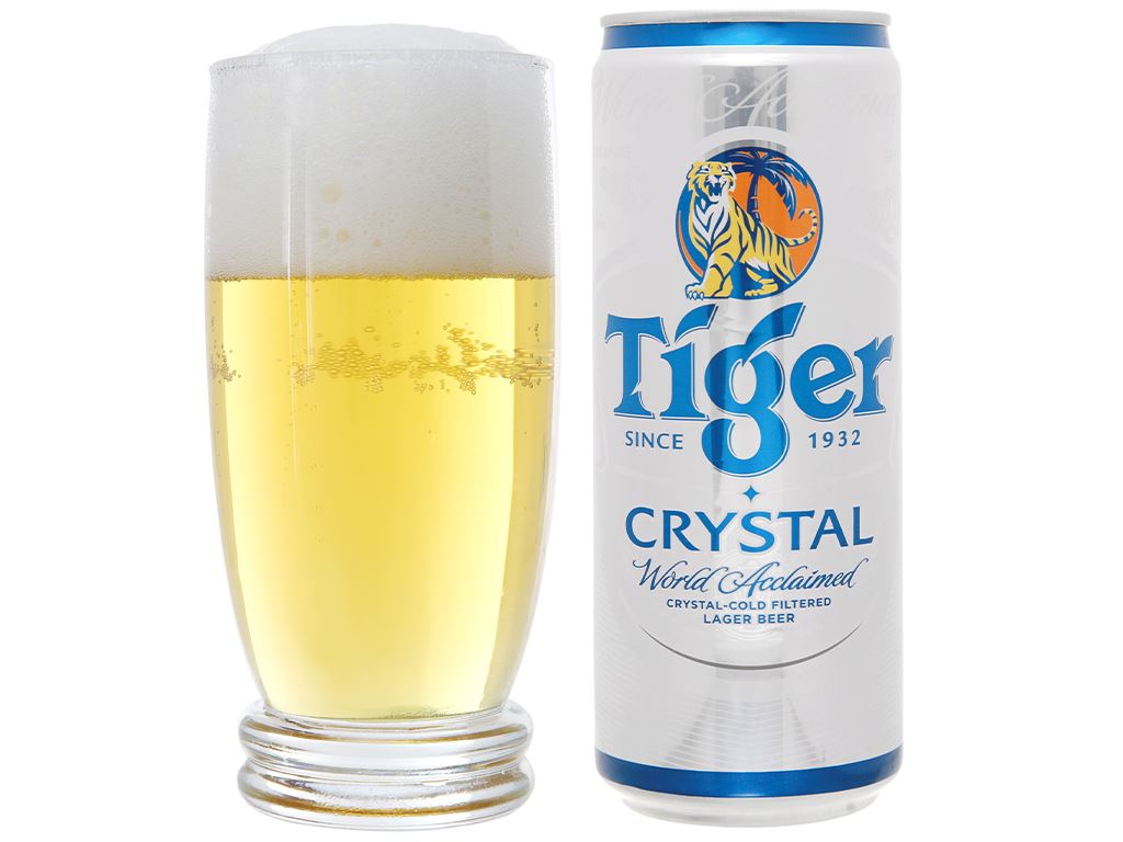 Thùng 24 lon bia Tiger Crystal 330ml 1