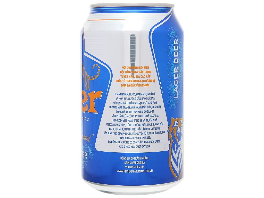Bia Tiger lon 330ml 14