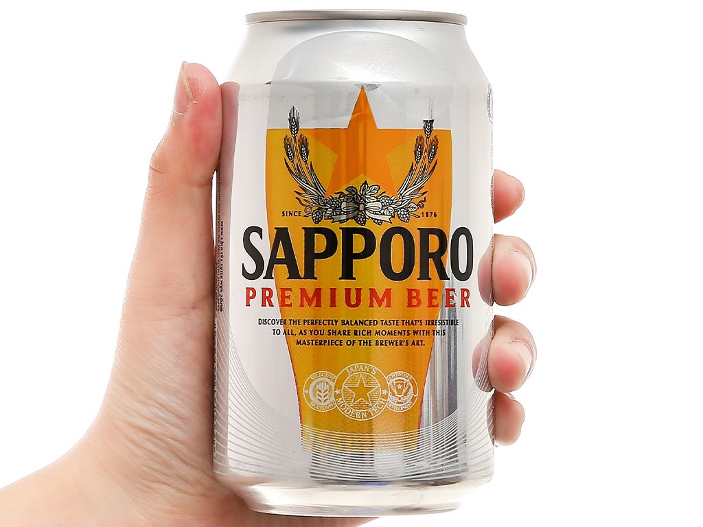 6 lon bia Sapporo 330ml 5