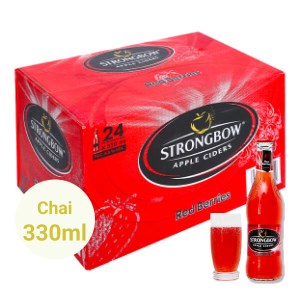 Thùng 24 chai Strongbow dâu 330ml