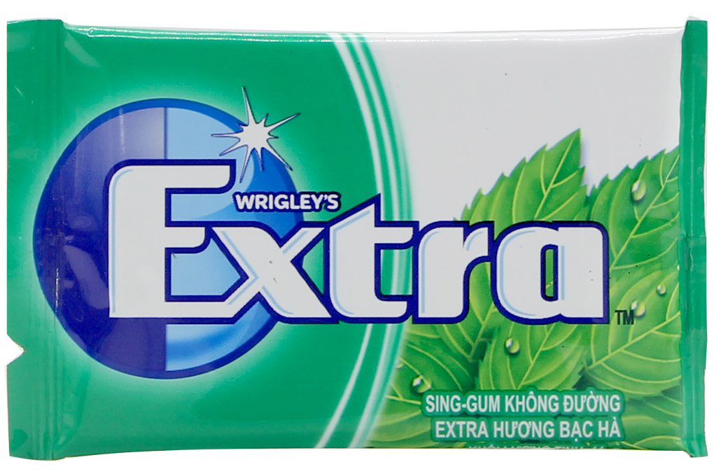 Kẹo sing-gum không đường Extra Xylitol Bạc hà gói 11.2g