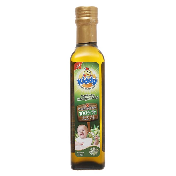 Dầu Oliu Kiddy Ăn Dặm Cho Bé Chai 250 Ml (Từ 6 Tháng)